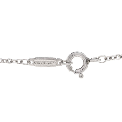 Tiffany Sterling Silver Blue Sapphire Enchant Heart Key Pendant Necklace 4 of 5