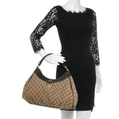 Gucci Monogram D Gold Hobo Ebony 2 of 10