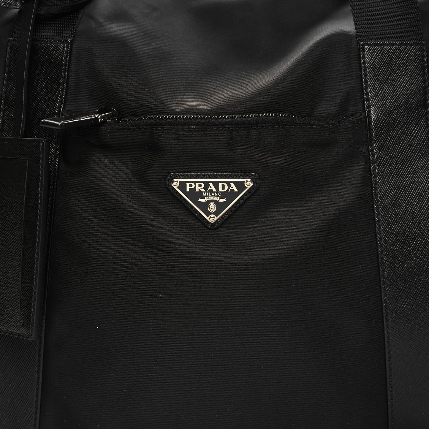 Tessuto Nylon Saffiano Carry On Travel Bag Black