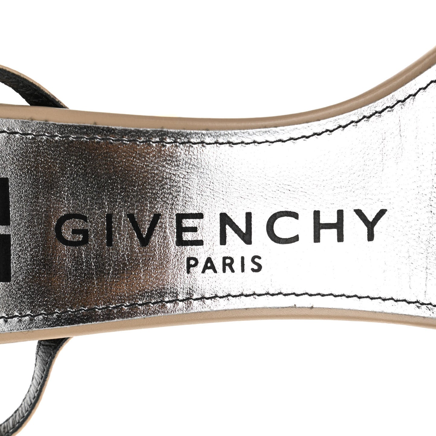 Smooth Calfskin Triangle Sandals 40 Beige Camel