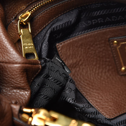 Prada Vitello Daino Shoulder Bag Bruciato 8 of 11