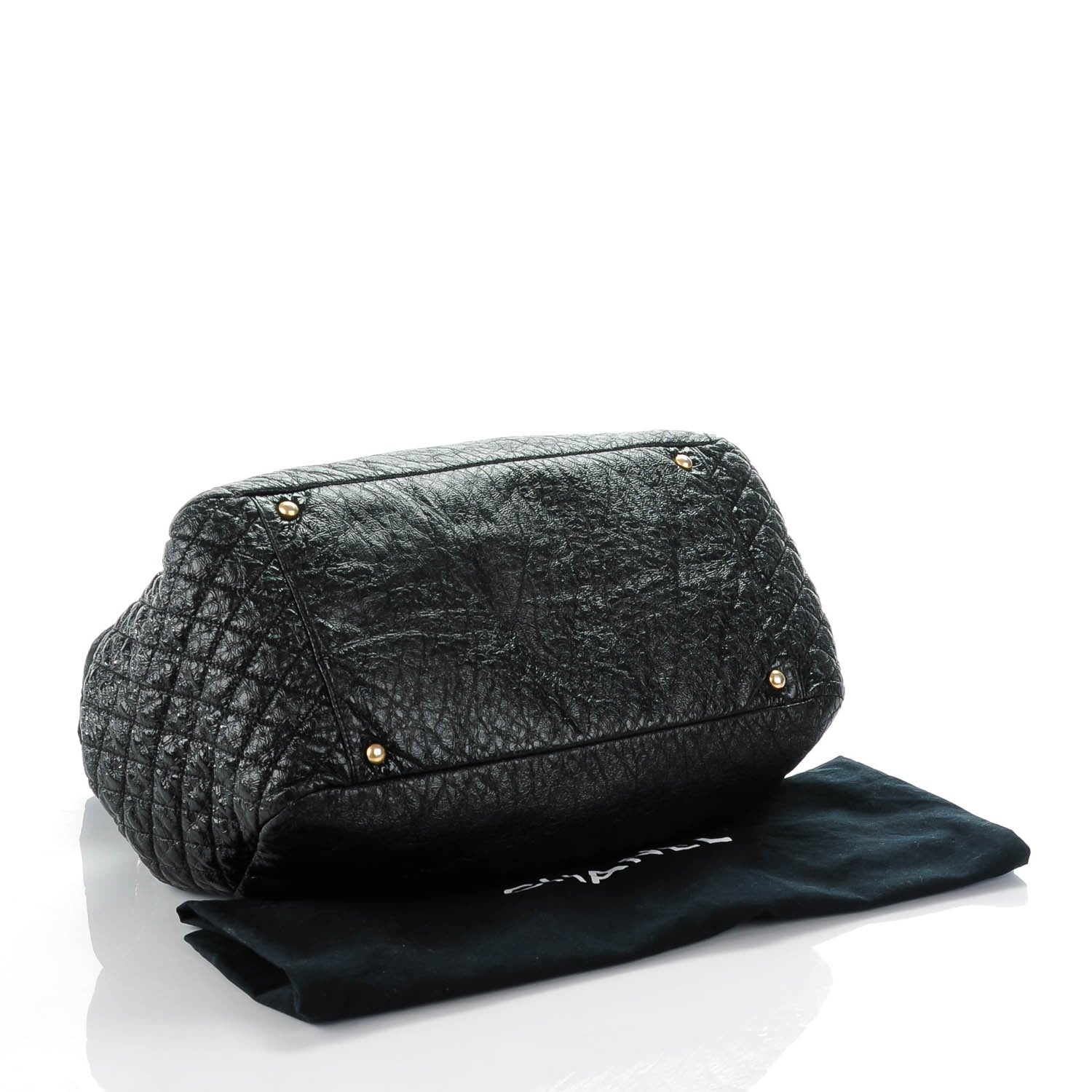 Chanel Vinyl Rock and Chain XL Flap Black 4 of 8