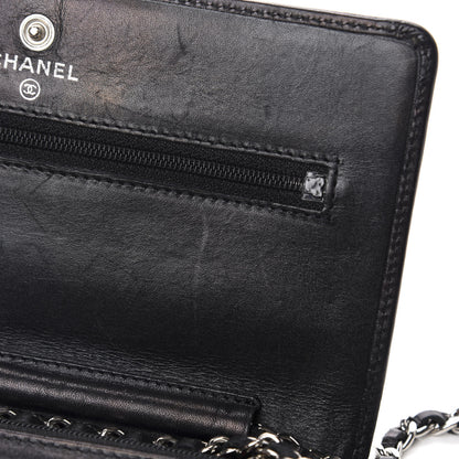 Chanel Calfskin Quilted Cambon Wallet On Chain WOC Black 9 of 15