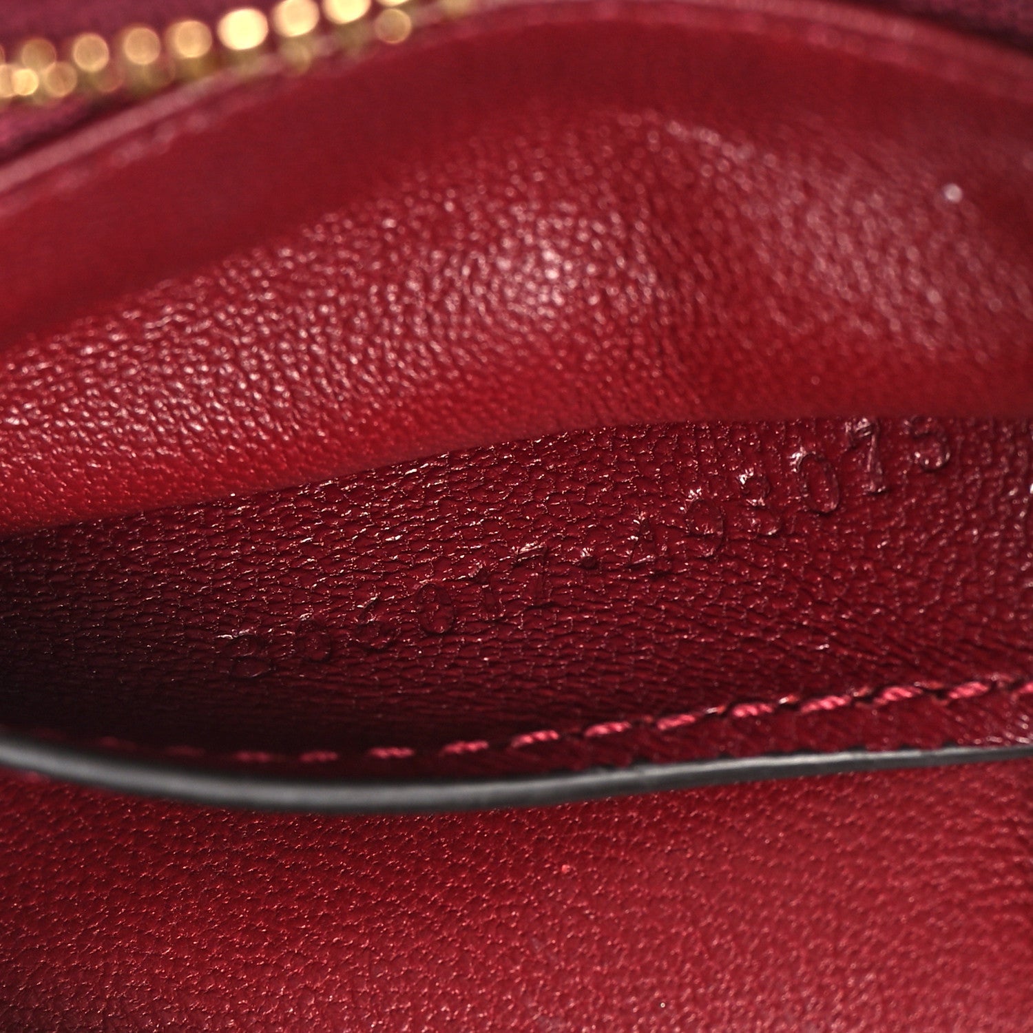 Gucci Lambskin Embossed Mini GG Milano Top Handle Shoulder Bag Rosso Ancora 7 of 10