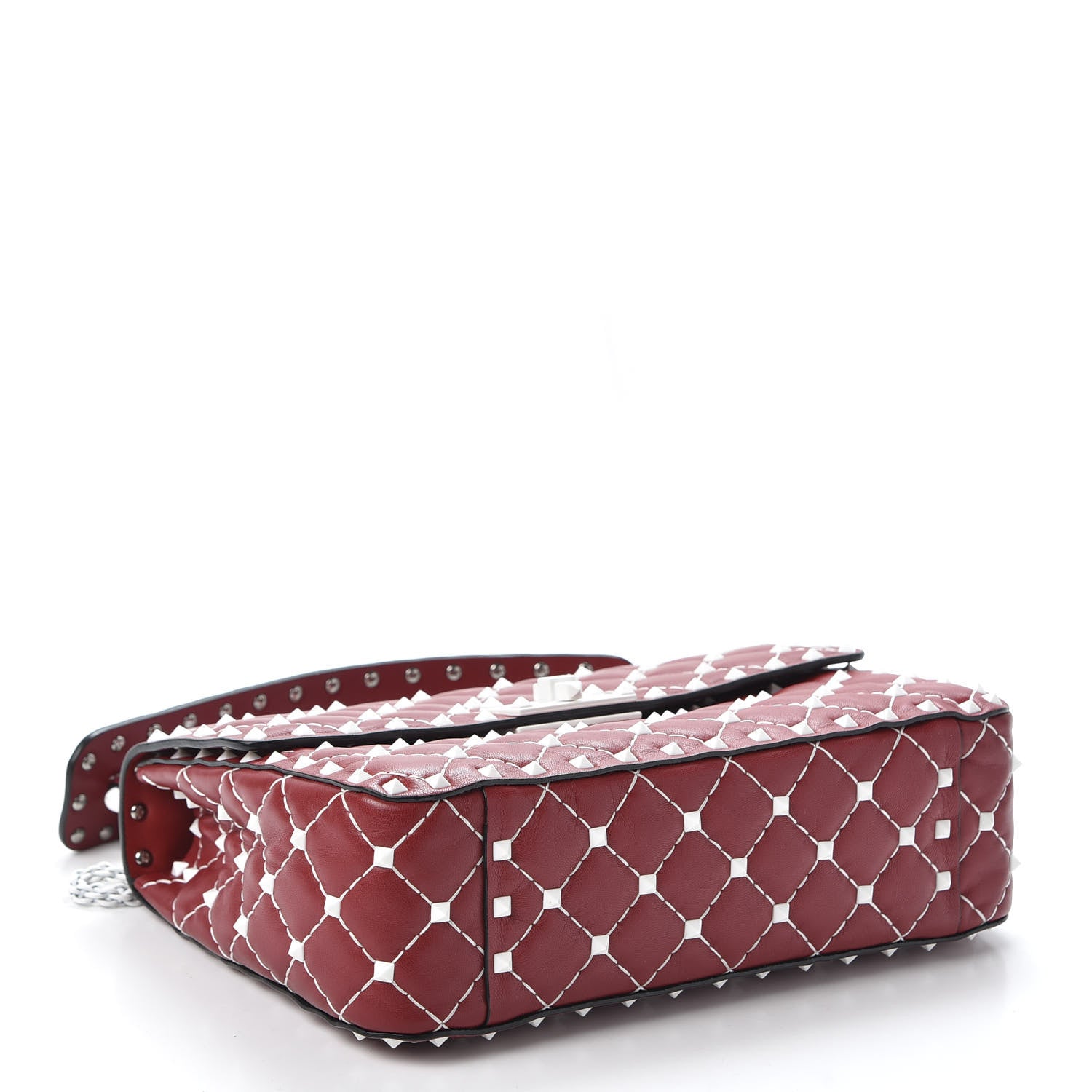 Valentino Garavani Lambskin Medium Free Rockstud Spike Shoulder Bag Rosso Valentino 3 of 8