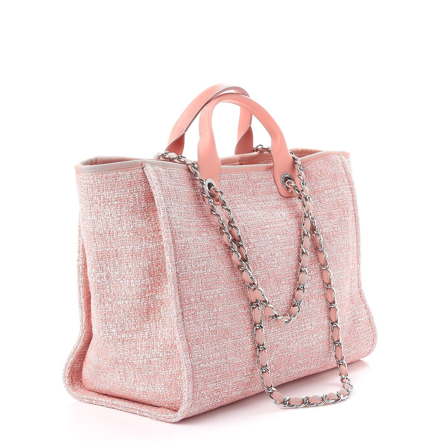 Chanel Canvas Large Deauville Tote Pink 3 of 7