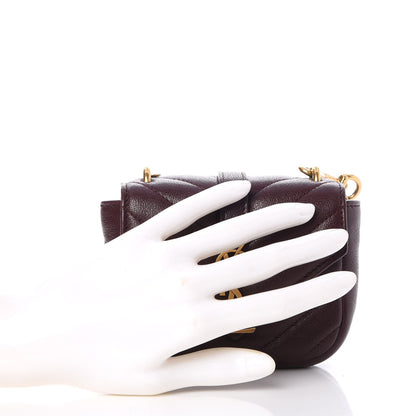 Saint Laurent Sheepskin Matelasse Monogram Mini College Bag Amaranto 3 of 9