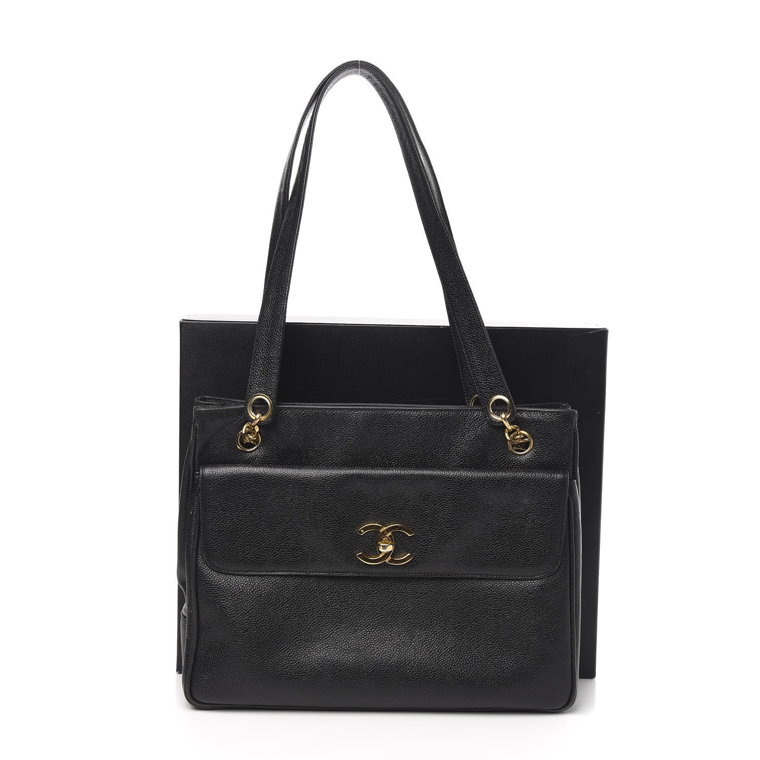 Chanel Caviar Flap Shoulder Bag Black 15 of 15