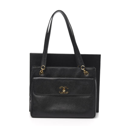 Chanel Caviar Flap Shoulder Bag Black 15 of 15