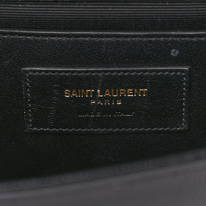 Saint Laurent Grain De Poudre Star Monogram Kate Satchel Black 6 of 9