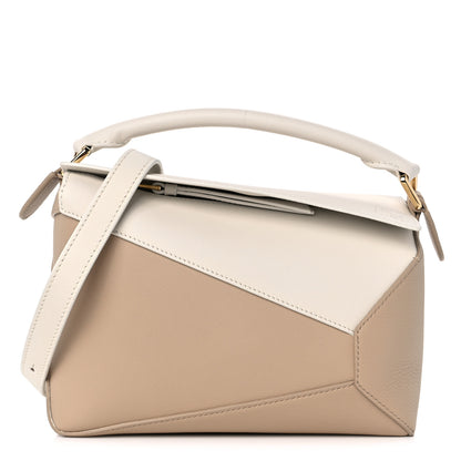 Loewe Classic Calfskin Small Puzzle Edge Bag Soft White Paper Craft 1 of 8