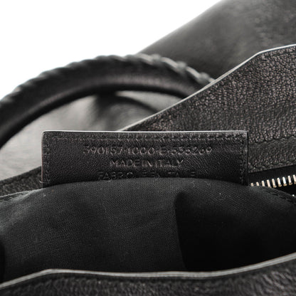 Balenciaga Chevre Silver Metallic Edge Hardware Velo Black 8 of 10