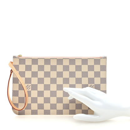 Louis Vuitton Damier Azur Neverfull MM GM Pochette Rose Ballerine 2 of 6