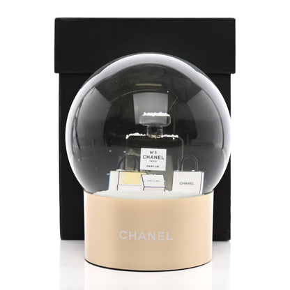 Chanel Glass N°5 Perfume Bottle Snow Globe Gold 8 of 8