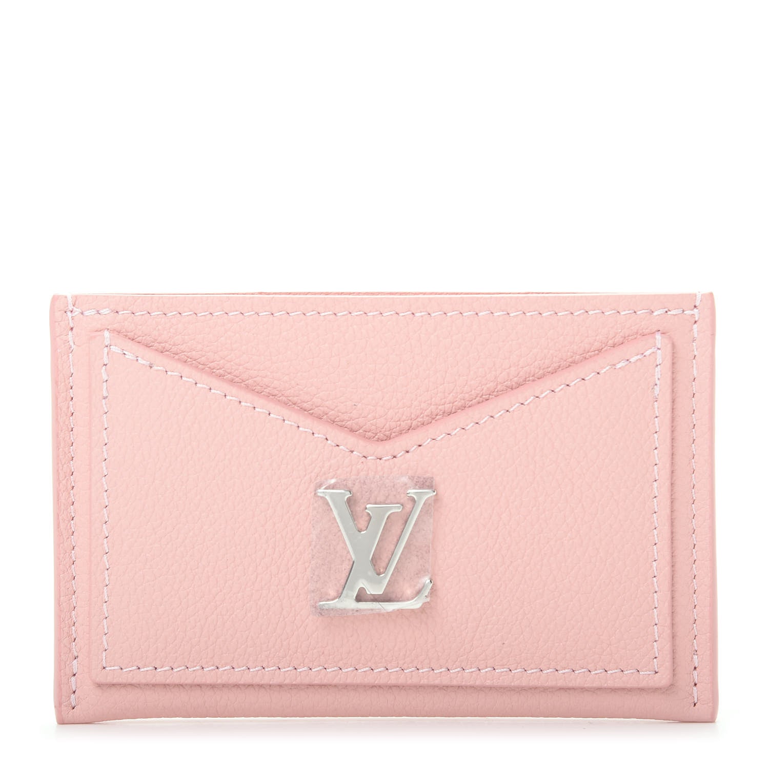 Louis Vuitton Calfskin Lockme Card Holder Rose Ballerine 1 of 8