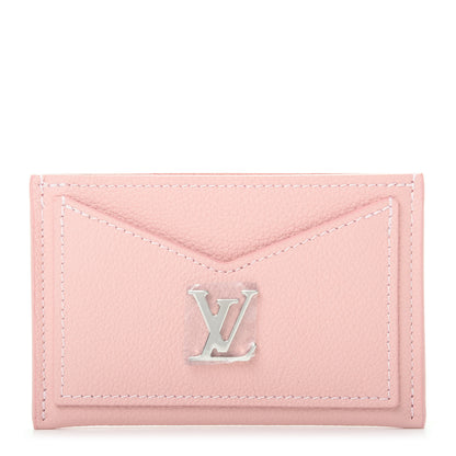 Louis Vuitton Calfskin Lockme Card Holder Rose Ballerine 1 of 8