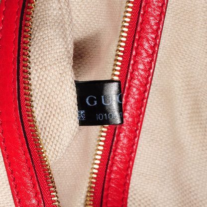 Gucci Pebbled Calfskin Large Soho Shoulder Bag Red 9 of 10