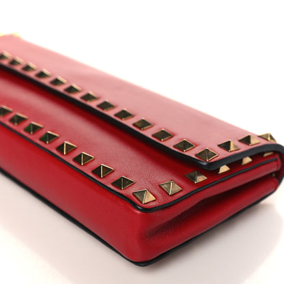 Valentino Garavani Nappa Rockstud Bangle Clutch Red 9 of 10