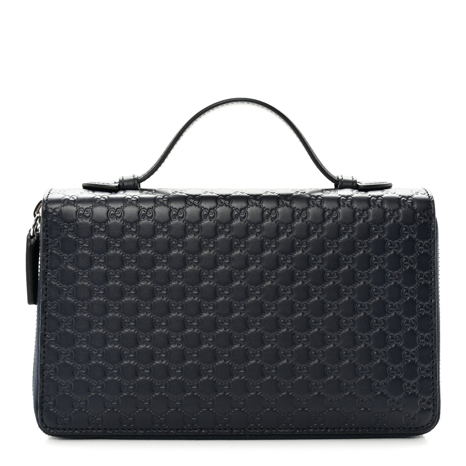 Gucci Microguccissima Zip Around Top Handle Travel Wallet Navy 1 of 14