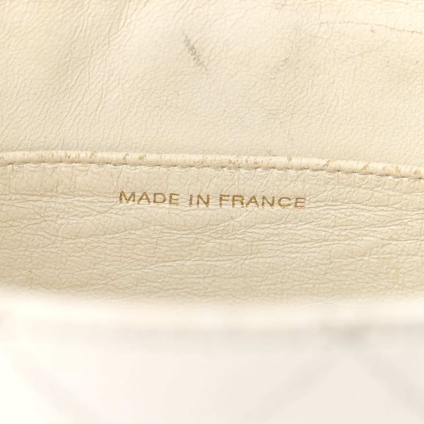 Caviar Stitched Shoulder Bag White