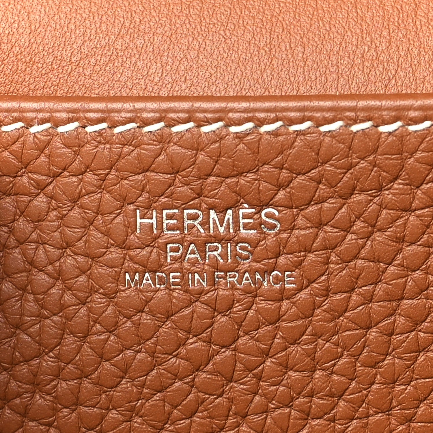 Hermes Taurillon Clemence Halzan 31 Gold 6 of 10