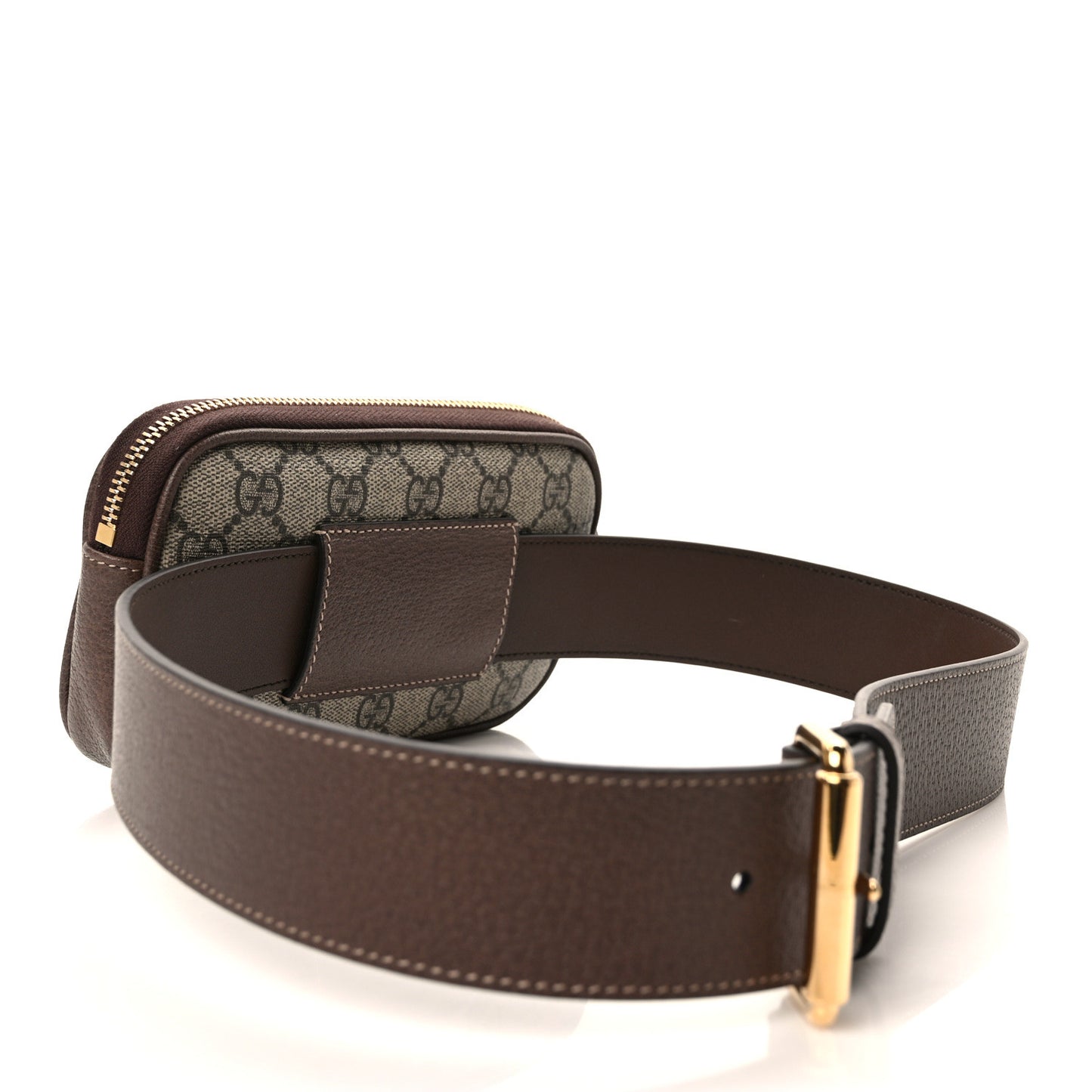 GG Supreme Monogram Web Ophidia Belted iPhone Case 85 34 Dark Brown