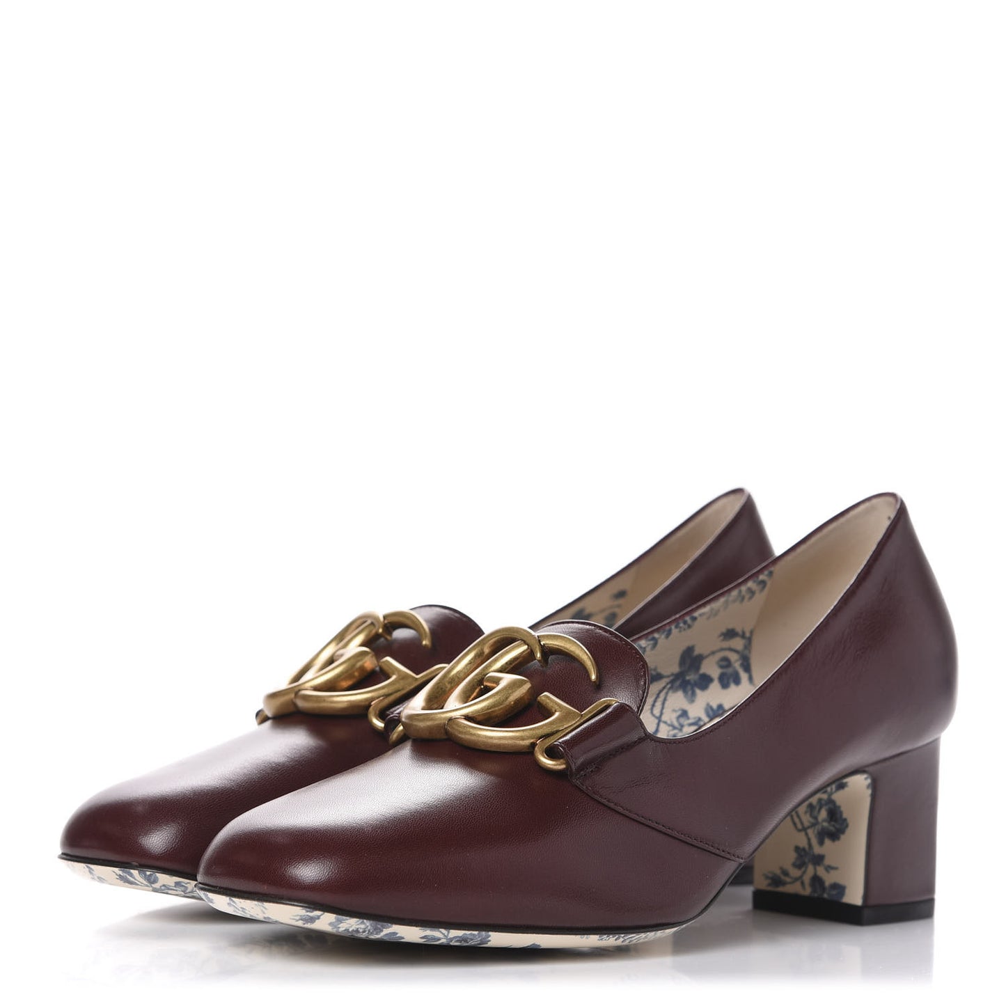 Malaga Kid GG Victoire 55mm Loafer Pumps 37 Vintage Bordeaux