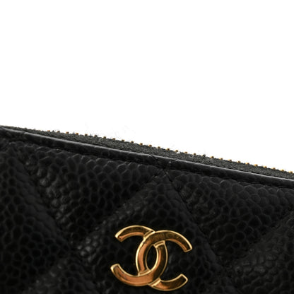 Chanel Caviar Quilted Classic Zipped Coin Purse Black 9 of 11