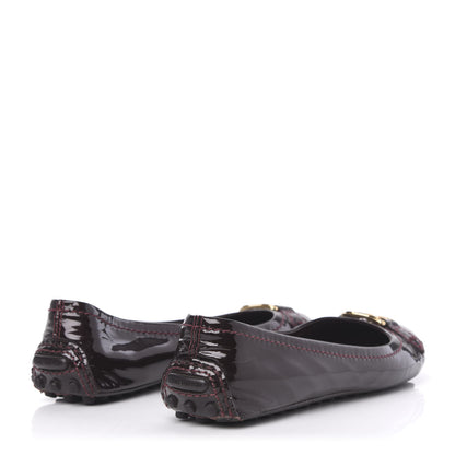 Louis Vuitton Patent Calf Oxford Ballerina Flats 34.5 Amarante 4 of 10