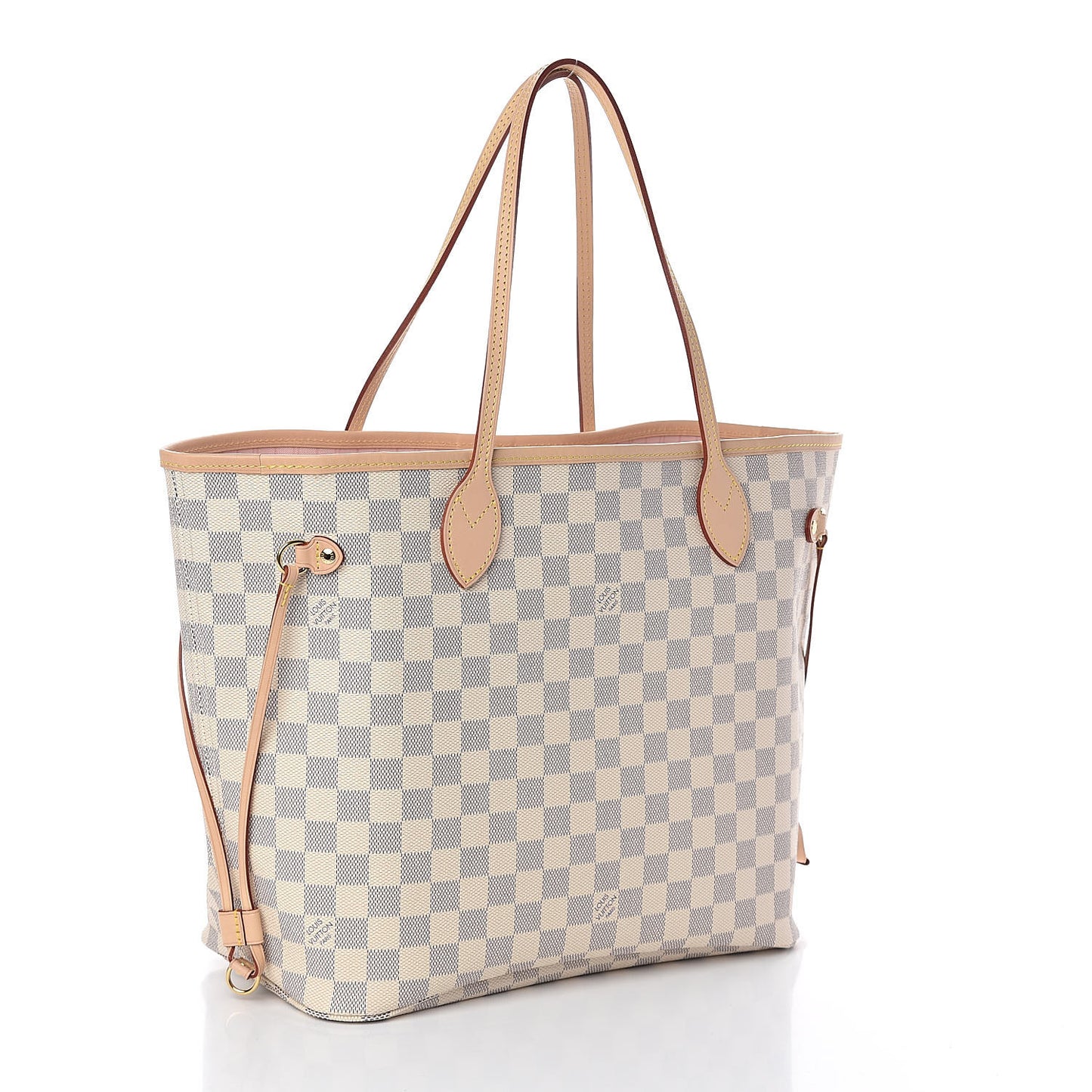 Damier Azur Neo Neverfull MM Rose Ballerine