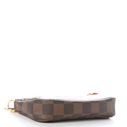 Louis Vuitton Damier Ebene 2019 Christmas Animation Mini Pochette Accessories Red 4 of 7