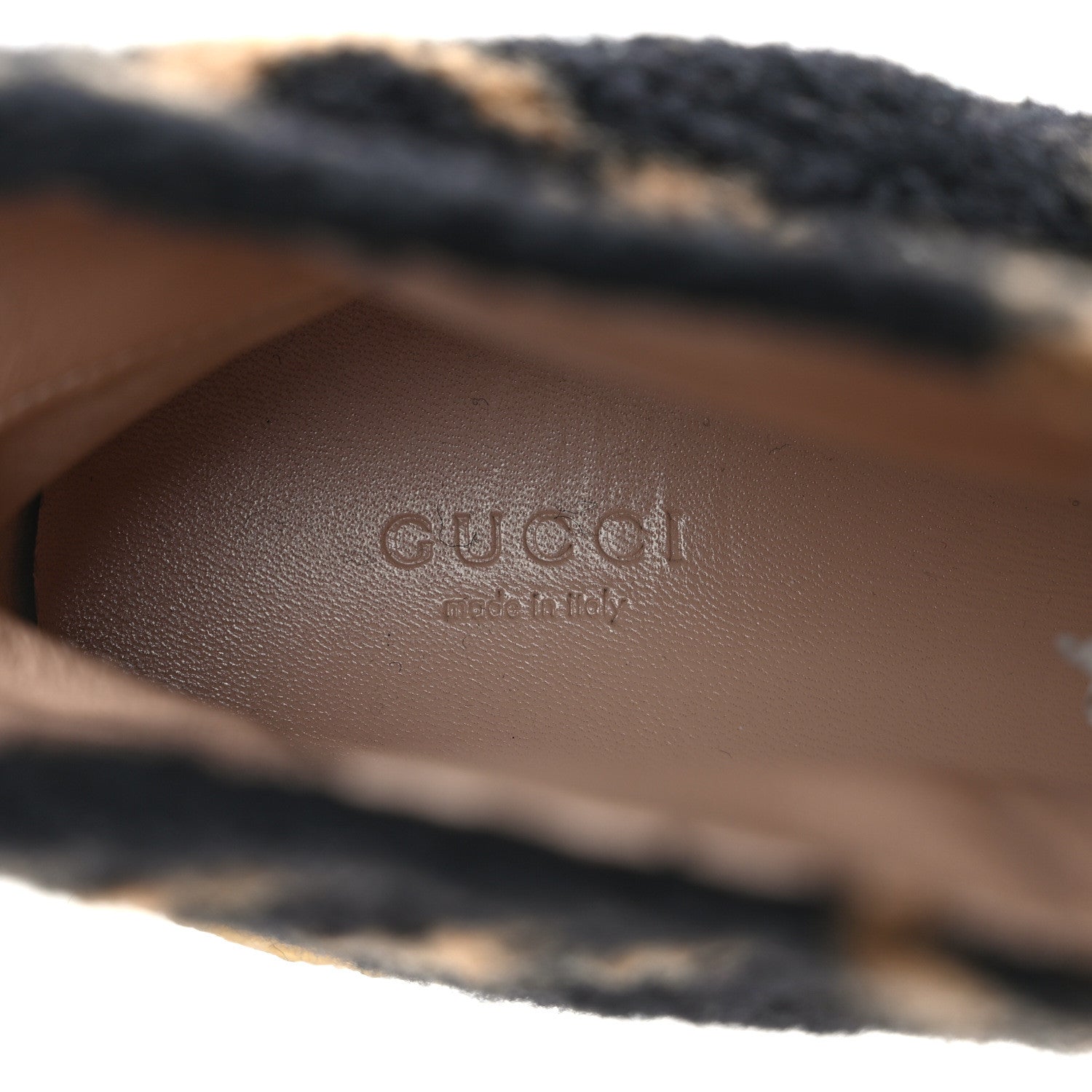 Gucci Faux Shearling Hooper GG Womens Ankle Boots 40 Black Natural Tan 7 of 7