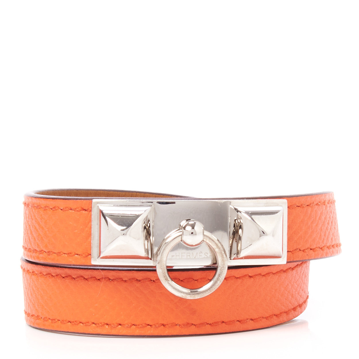 Epsom Rivale Double Tour Bracelet S Orange Poppy