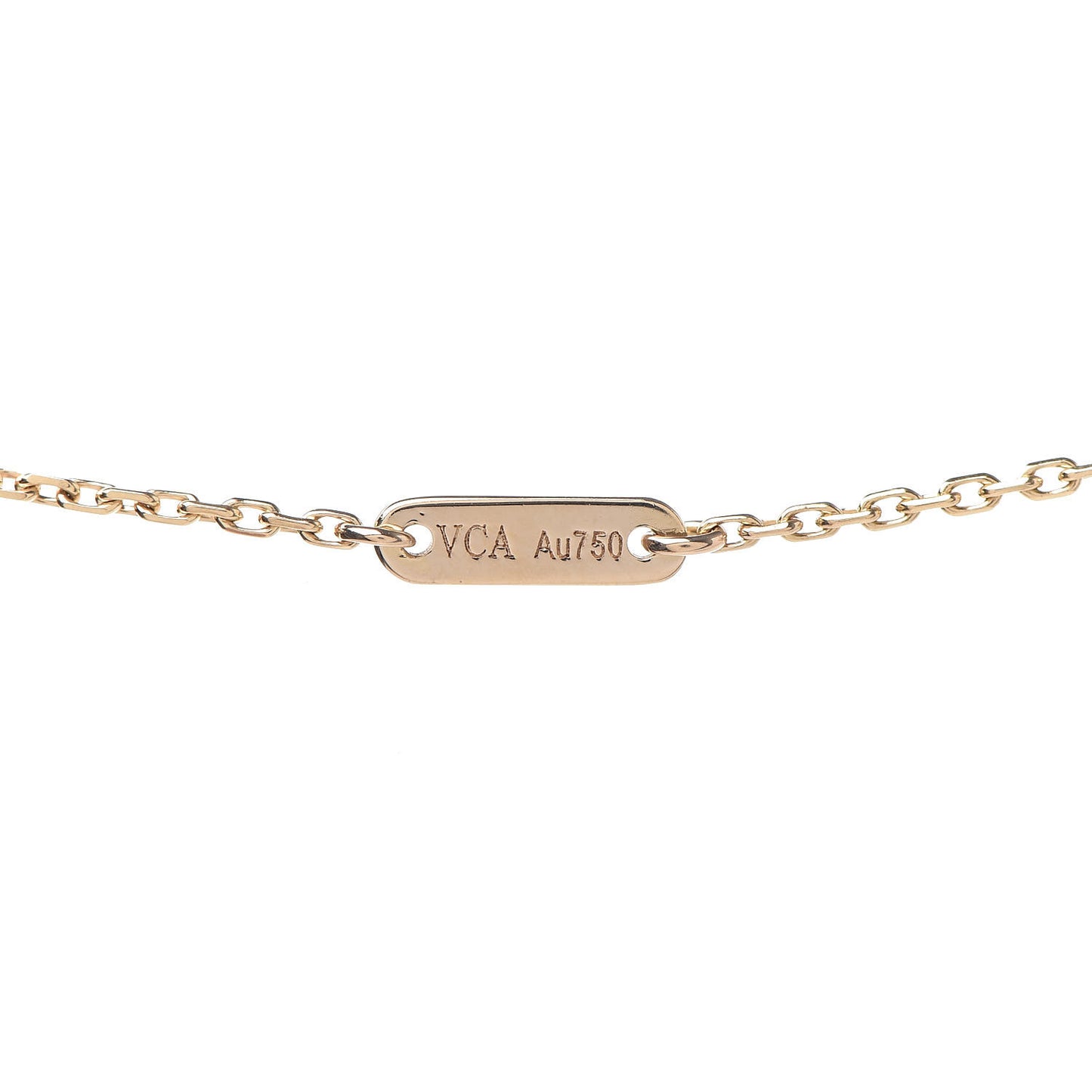 18K Yellow Gold Mother of Pearl Sweet Alhambra Pendant Necklace