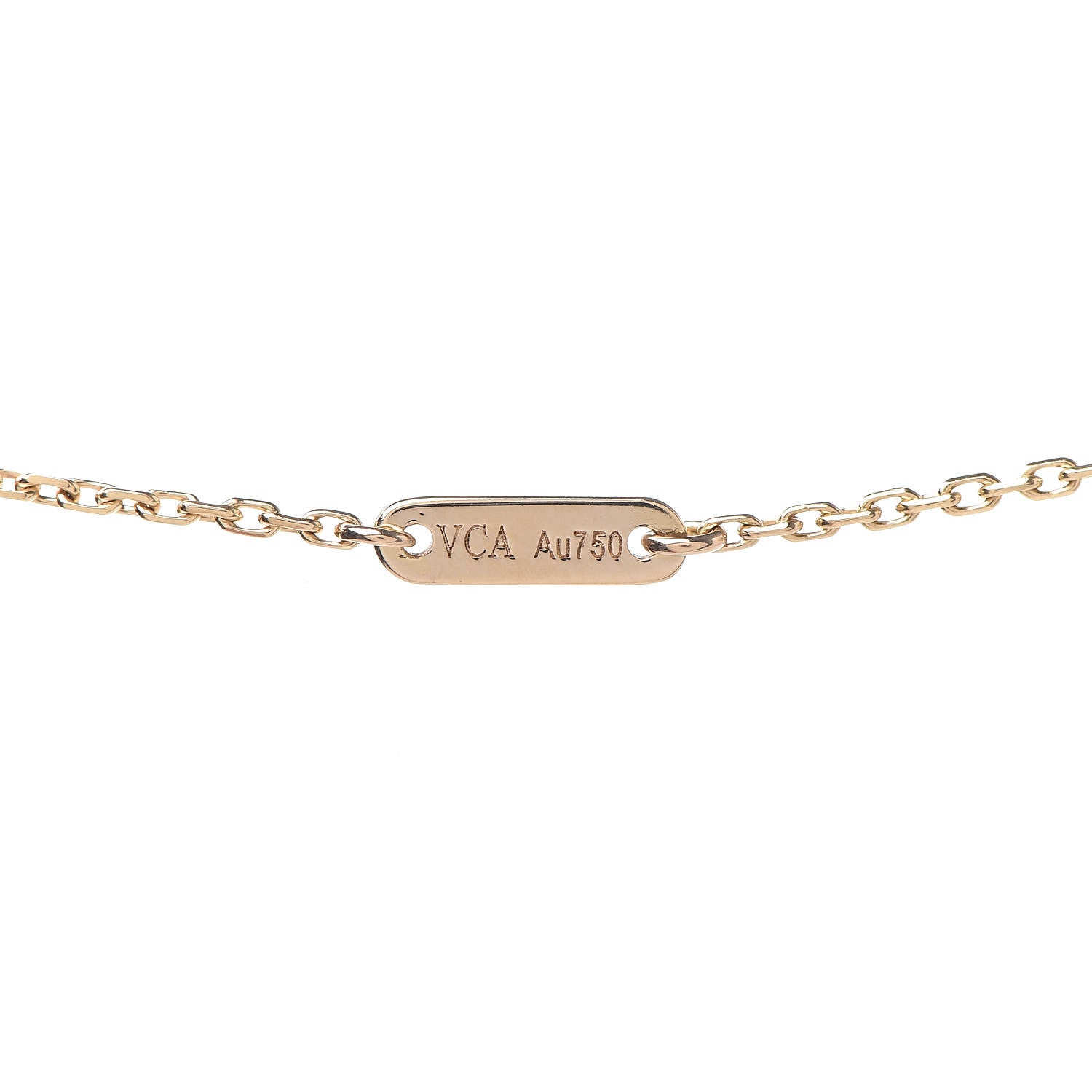 Van Cleef & Arpels 18K Yellow Gold Mother of Pearl Sweet Alhambra Pendant Necklace 7 of 7