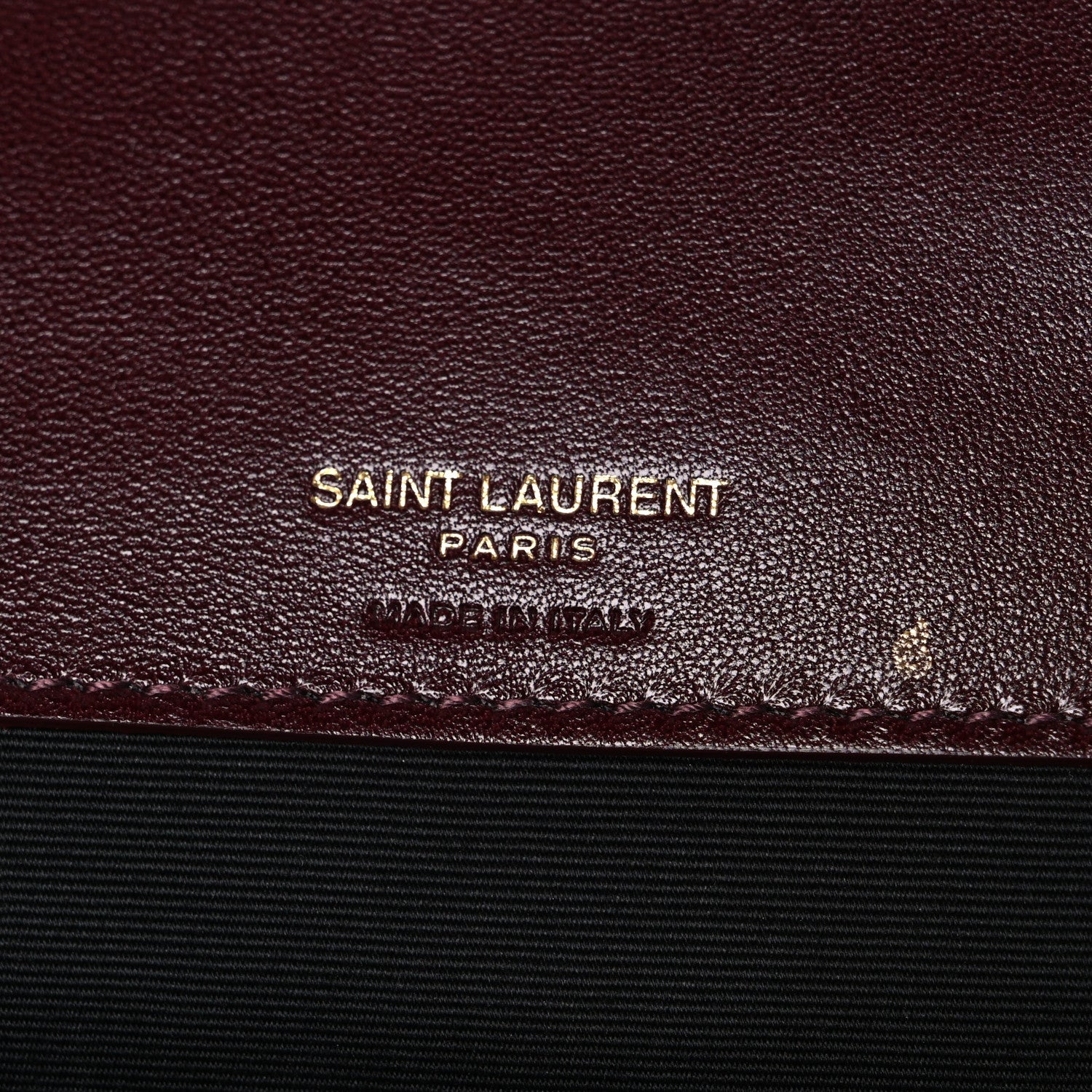Saint Laurent Lambskin Chevron Quilted Large Loulou Rouge Cabernet 7 of 11