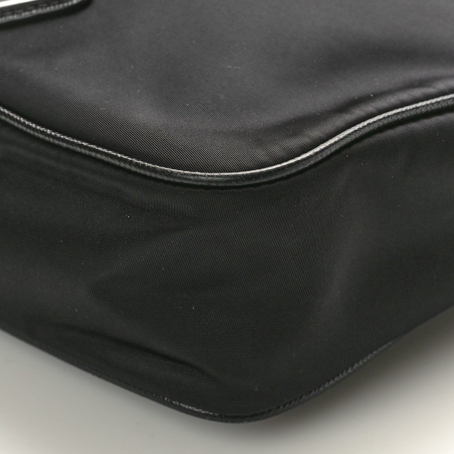 Prada Tessuto Nylon Saffiano Logo Messenger Bag Black 9 of 9