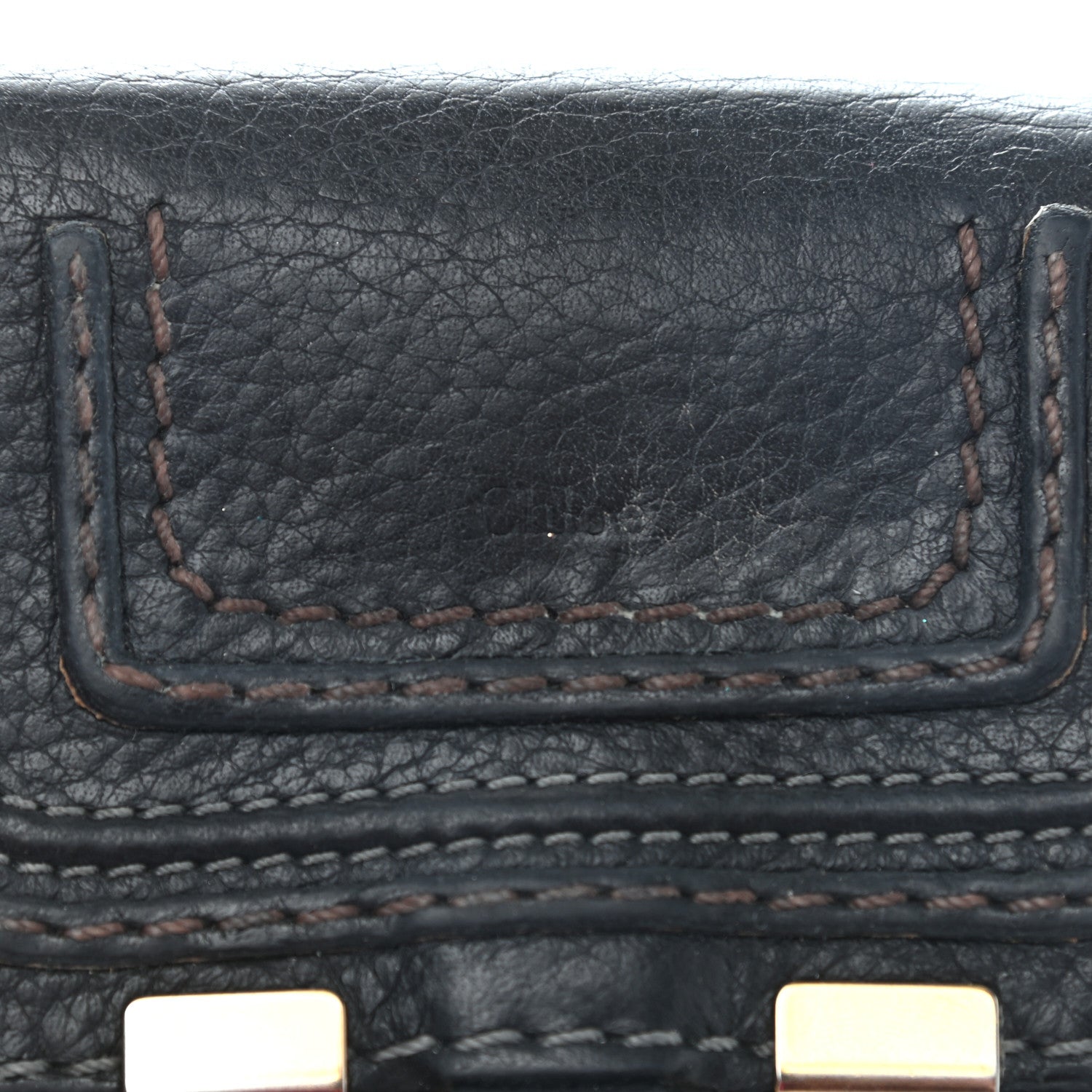 Chloe Grained Calfskin Marcie Square Wallet Black 7 of 19