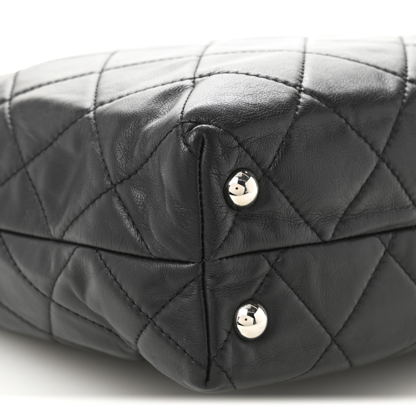 Calfskin Quilted In The Business North South Tote Black