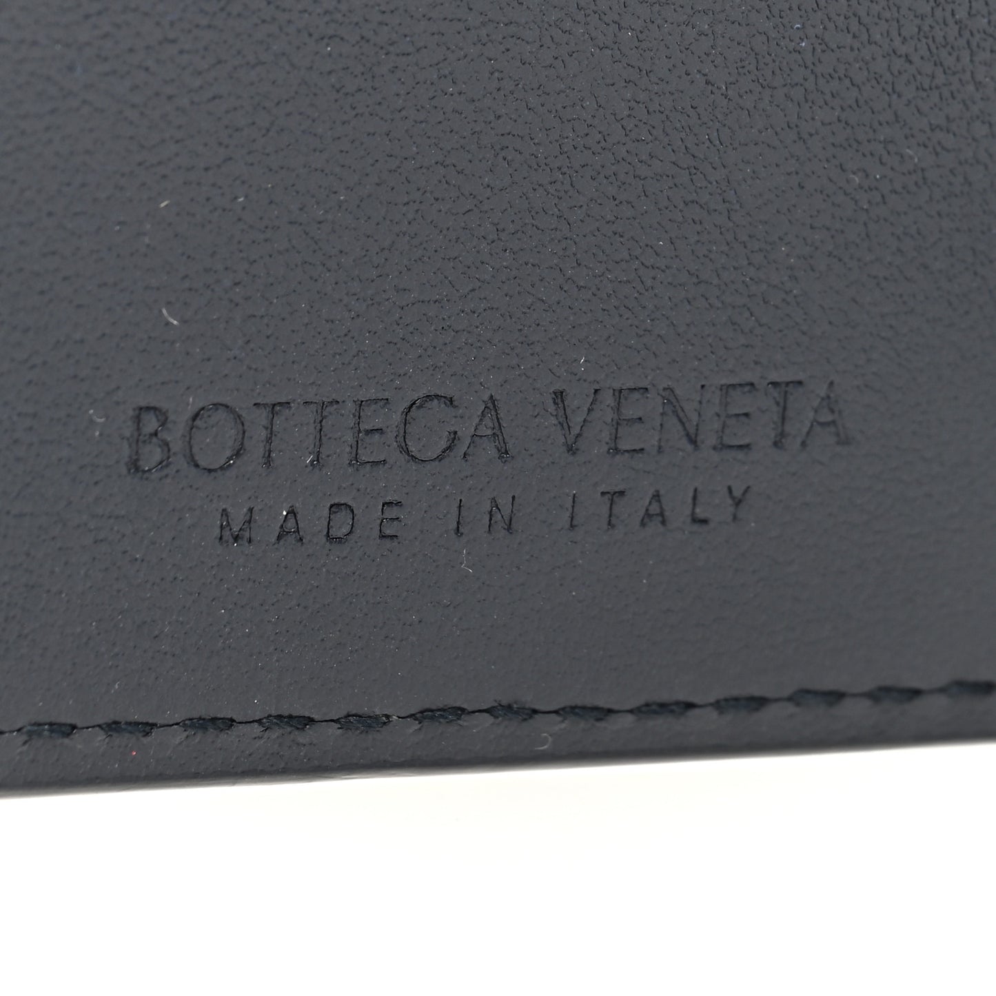 Nappa Intrecciato Medium Bifold Zip Wallet Navy