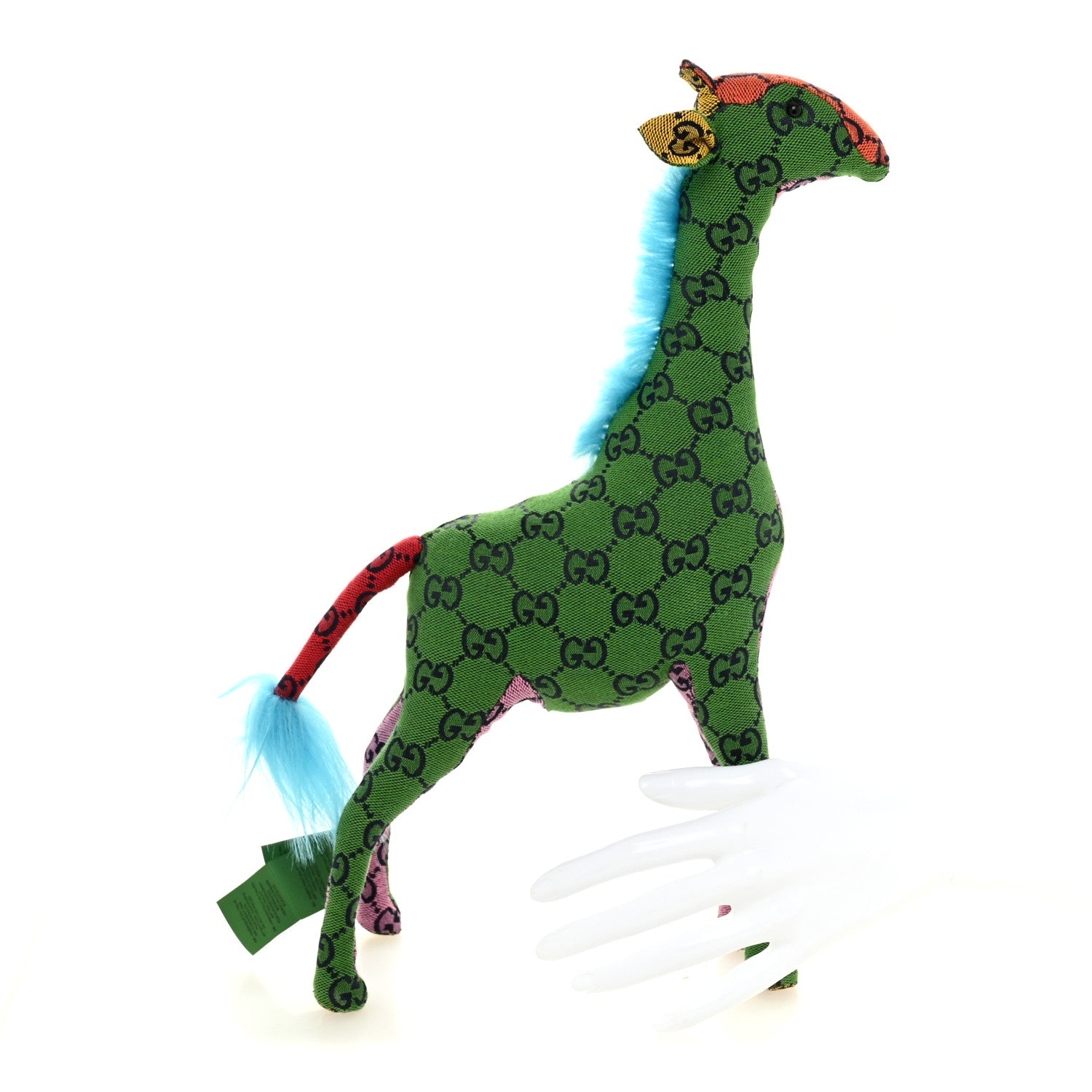 Gucci Monogram Stuffed Giraffe Green Blue Multicolor 1848401