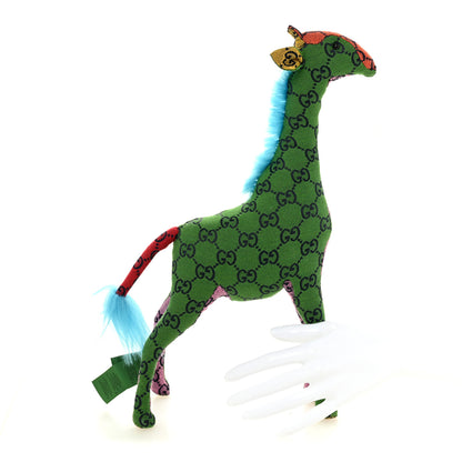 Gucci Monogram Stuffed Giraffe Green Blue Multicolor 2 of 5