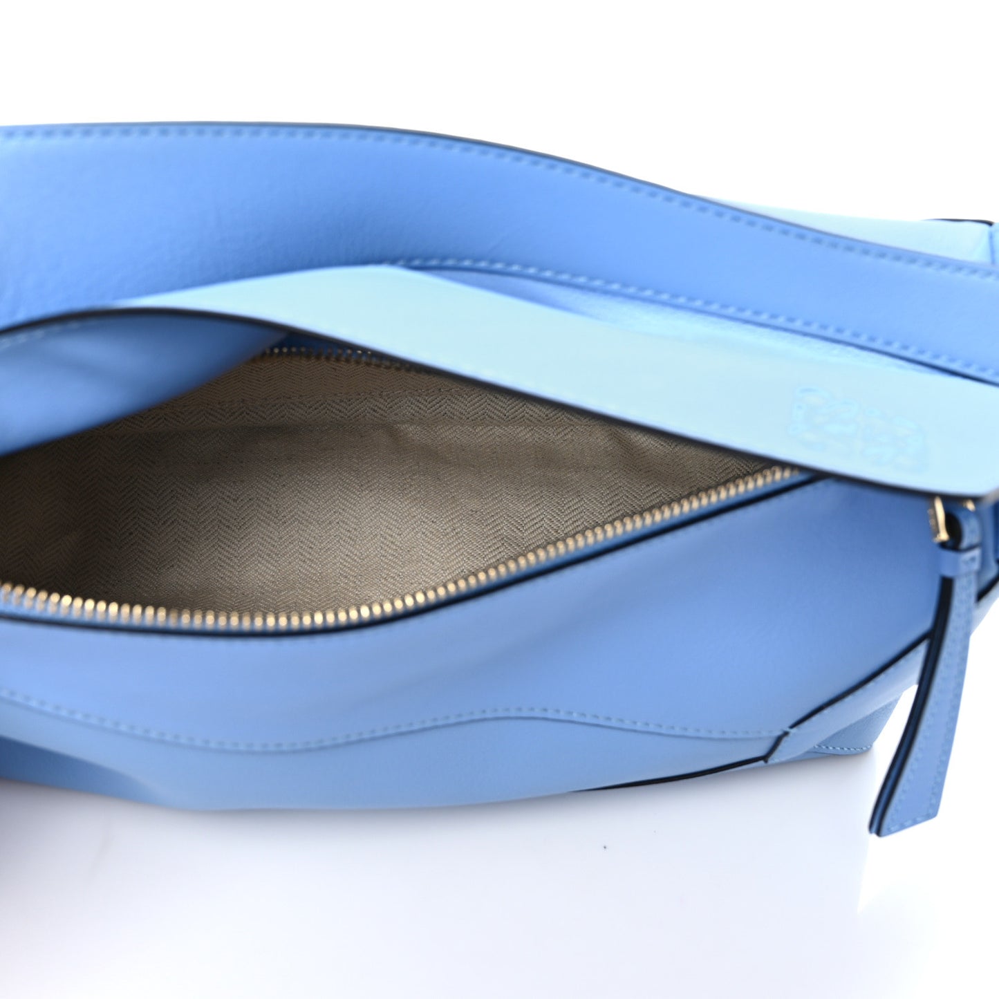 Calfskin Puzzle Hobo Celestine Blue