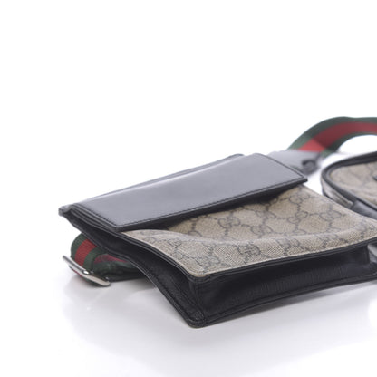 Gucci GG Supreme Monogram Web Belt Bag Black 11 of 17