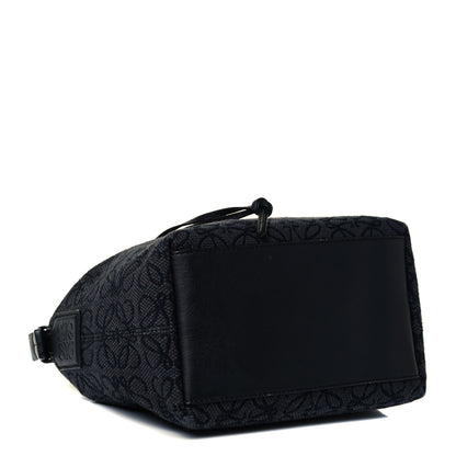 Loewe Jacquard Anagram Calfskin Small Cubi Bag Anthracite Black 4 of 9
