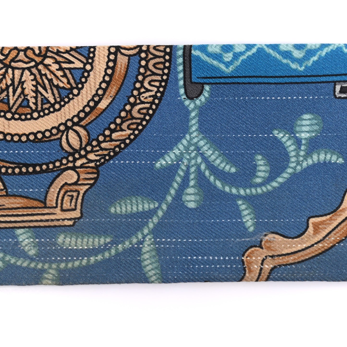 Silk Cavalleria D'Etriers Twilly Marine Canard Beige