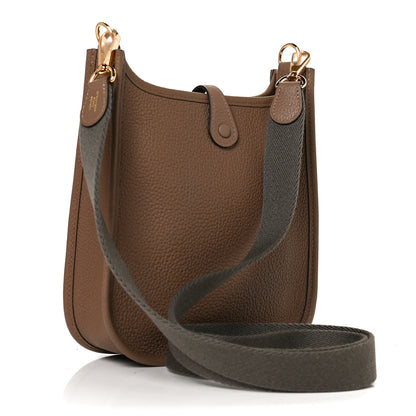 Hermes Taurillon Maurice Amazone Evelyne TPM Beige De Weimar Gris Etain 3 of 10