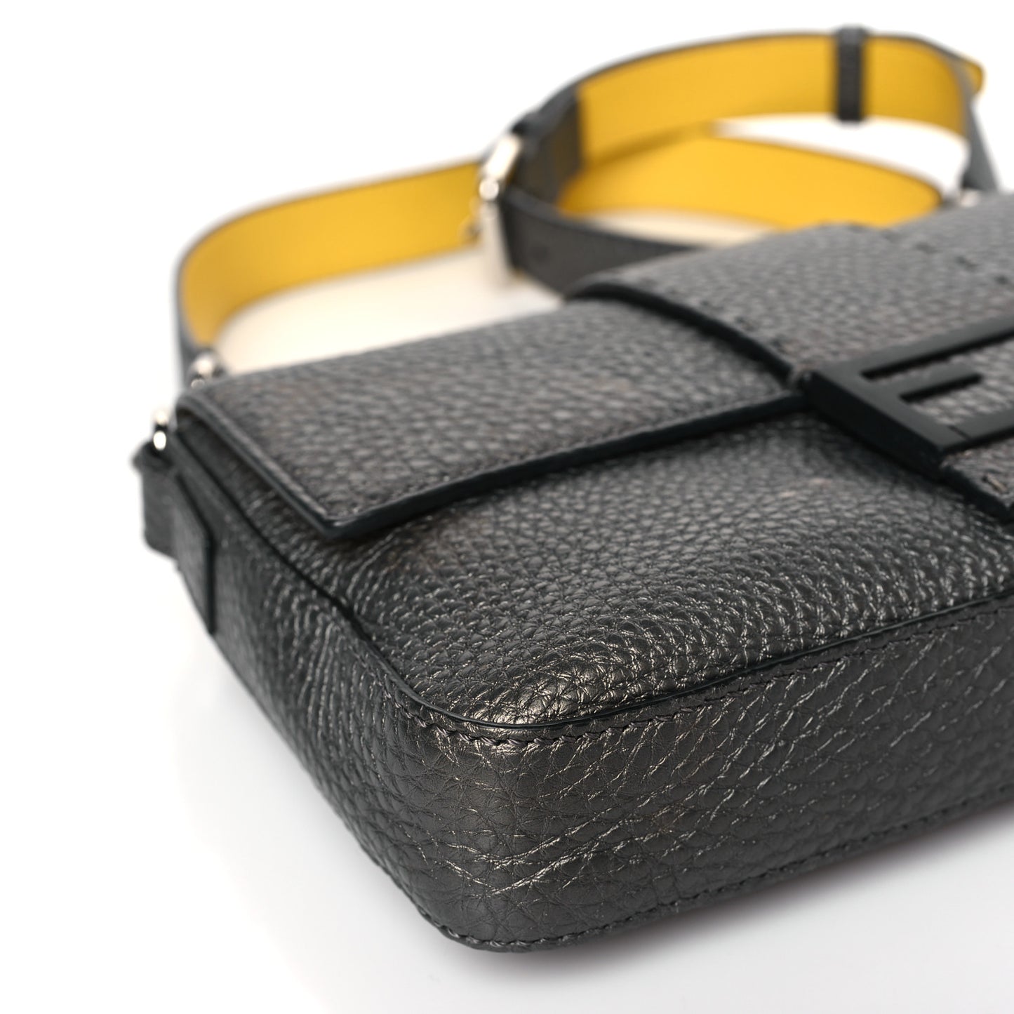 Cuoio Romano Lux Enamel Selleria Belt Baguette Bag Graphite
