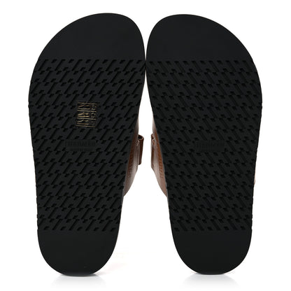 Hermes Calfskin Womens Chypre Sandals 36.5 Naturel 5 of 11