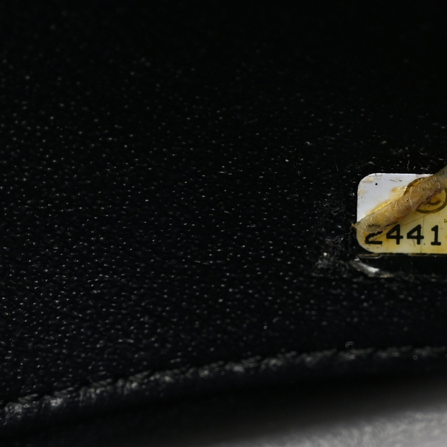 Lambskin Reversed Chevron Quilted Flap Black